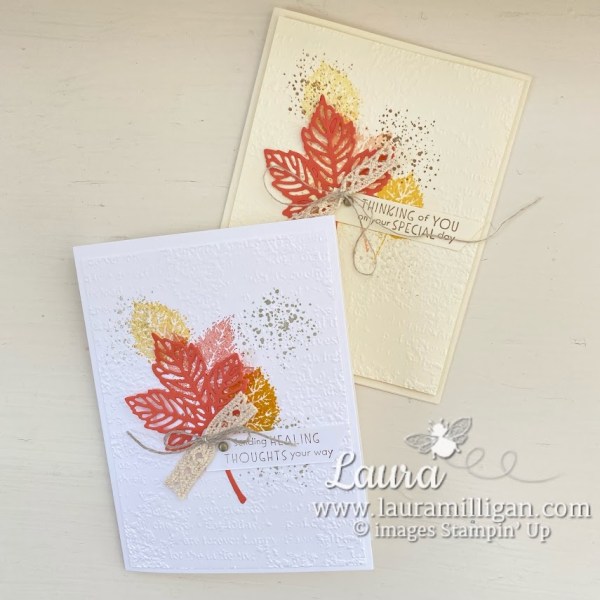 Stampin' Up! Gorgeous Leaves Bundle Fall Card Duo - LauraMilligan